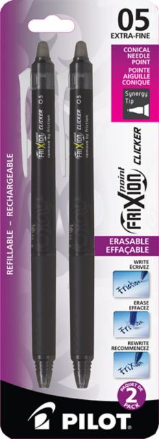 FRIXION POINT CLICKER 2PK BK