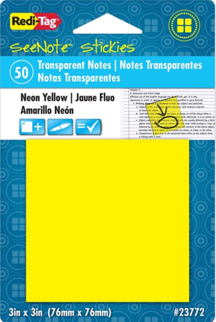 TRANSPARENT SS NOTES  3x3