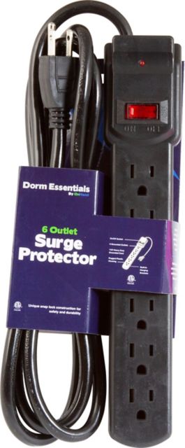 OnHand Surge Protector 6 Outlets, Black