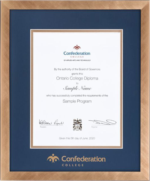 Confederation College 15'' x 18'' Florentine Diploma Frame