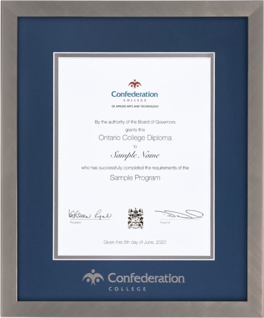 Confederation College 15'' x 18'' Florentine Diploma Frame