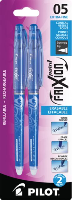 GEL PEN .5MM 2PK BLK FRIXION