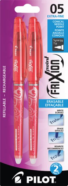 GEL PEN .5MM 2PK BLK FRIXION